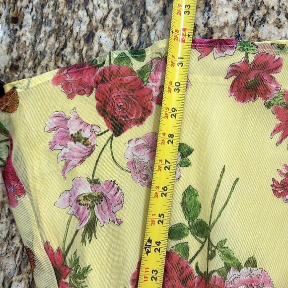 BB Dakota Botanical Bae Yellow Floral Print Long Sleeve Dress Size 0 - Picture 14 of 14